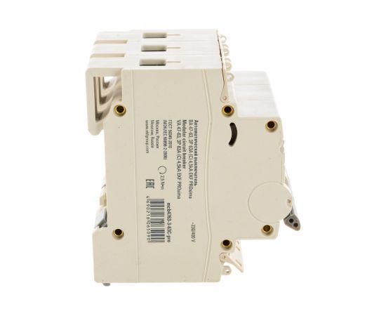 Автоматический трехполюсный выключатель EKF 63А С ВА47-63 4.5кА PROxima 1243798 – изображение 2