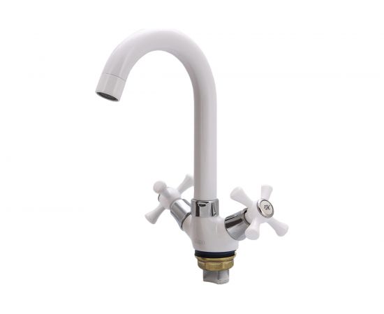 Смеситель для раковины Ekko с гайкой, белый E13332 – изображение 2