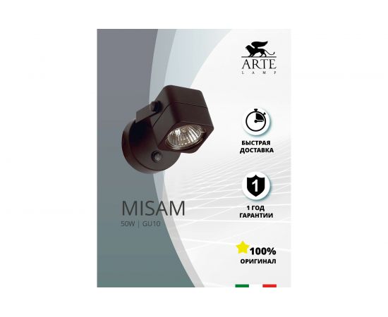 Настенный светильник ARTE LAMP A1315AP-1BK – изображение 2