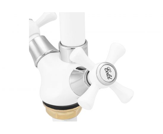 Смеситель для раковины Ekko с гайкой, белый E13332 – изображение 3