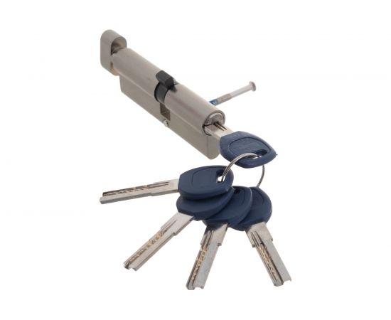 Цилиндр DOORLOCK V K2300AB N серия Variant, никелированный, 40xK50 мм, кл/пов. кнопка, 5 перф.ключей 79096 – изображение 3