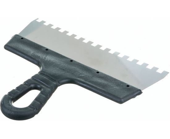 Фасадный зубчатый шпатель (250 мм, нержавеющая сталь, 8 мм) Biber 35216 тов-048250 – изображение 3
