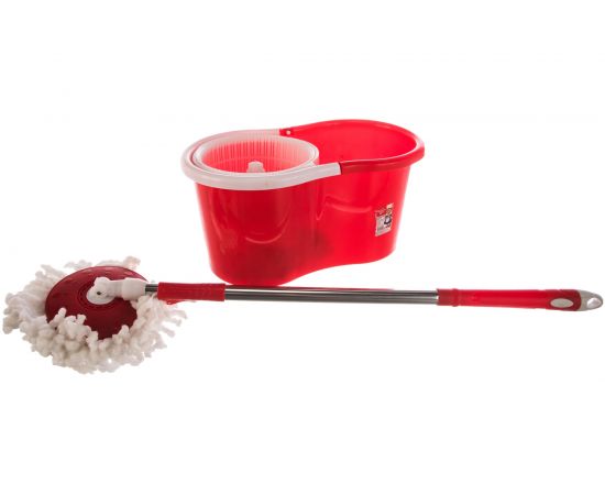 Набор МОП КОШКИН ДОМ ведро 9л, швабра, отжим юла, насадка 30-10-004 – изображение 3