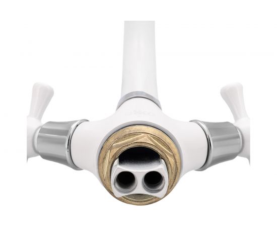 Смеситель для раковины Ekko с гайкой, белый E13332 – изображение 5