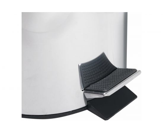 Ведро-контейнер для мусора с педалью ЛАЙМА 5 л, зеркальное, нержавеющая сталь 232260 – изображение 5