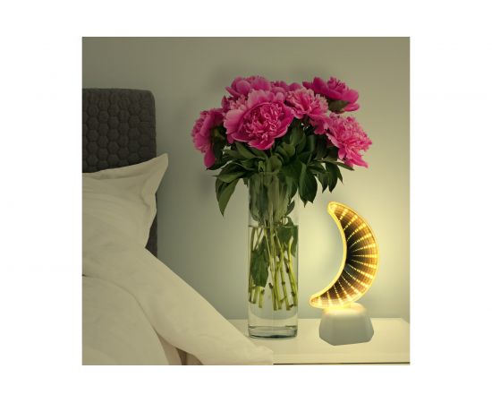 Светодиодный зеркальный ночник OGM Месяц, желтый, 3хАА, пластик, 100х70х190мм/NL-09 – изображение 5