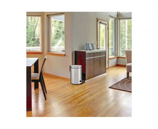 Ведро-контейнер для мусора с педалью ЛАЙМА 5 л, зеркальное, нержавеющая сталь 232260 – изображение 7