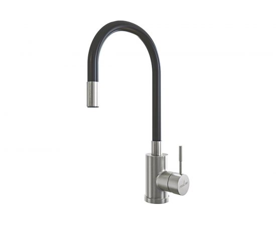 Смеситель для кухни Mixline серый, гибкий силиконовый излив 35k MLSS-0325 542381 