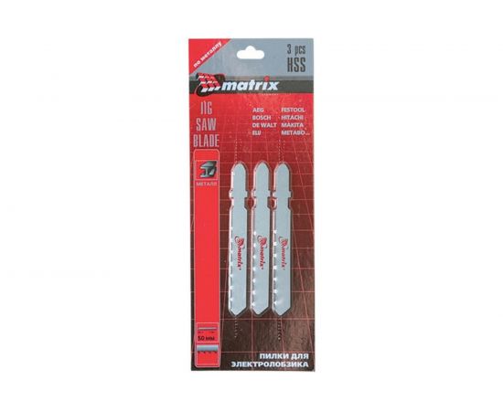 Полотна для электролобзика по металлу (50 мм; 1.2 мм; 3 шт.) MATRIX 78147 