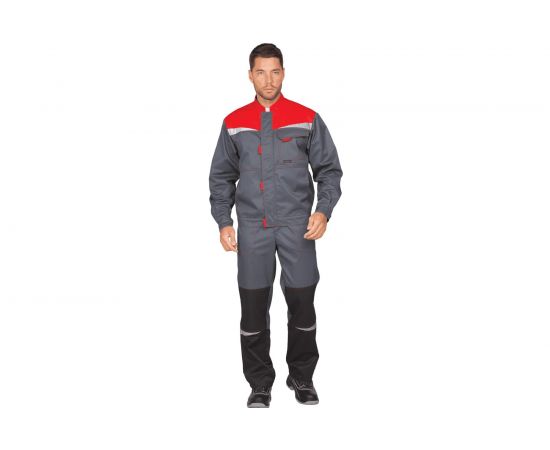 Костюм ГК Спецобъединение КМ-10 ЛЮКС серый/красный, р.96-100, рост 170-176 Кос 594/ 96/170 