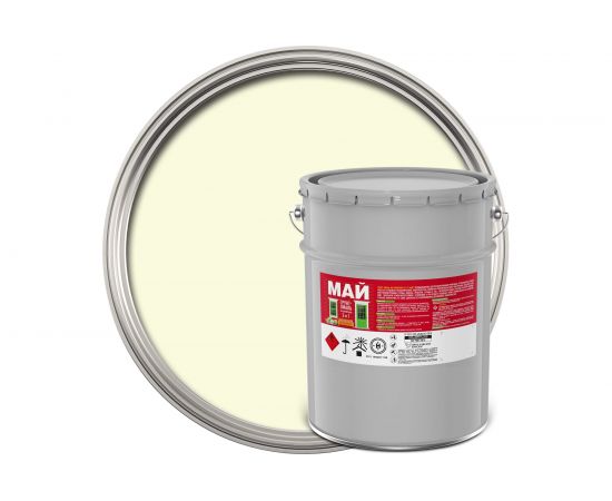 Грунт-эмаль на ржавчину МАЙ 3 в 1 белая, ведро 23 кг 211073 