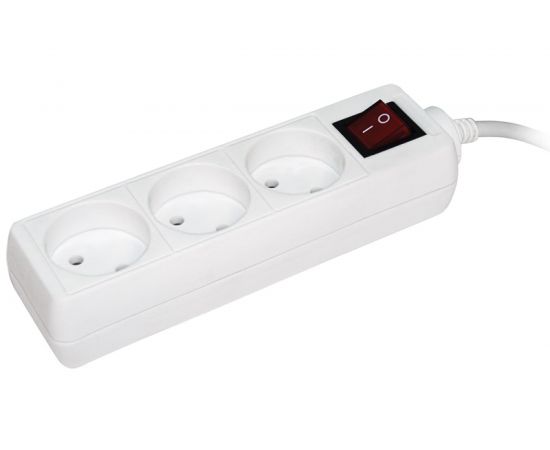 Удлинитель IEK У3К-выключатель, 3 места, 2Р/5 метров, 2х0.75мм2, 10А/250 WYP10-06-03-05-K-N 