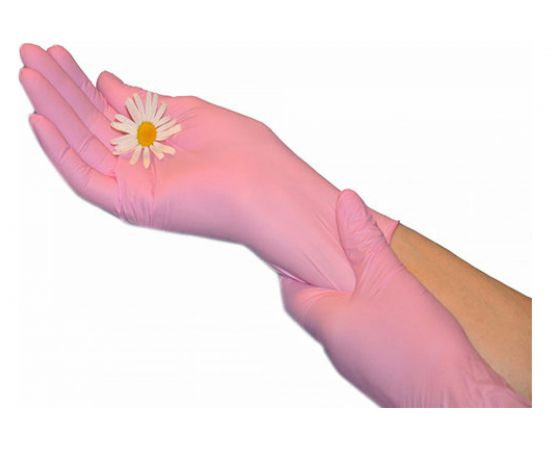 Нитриловые перчатки EcoLat Pink 100 шт./уп. размер XS, 3435/XS 