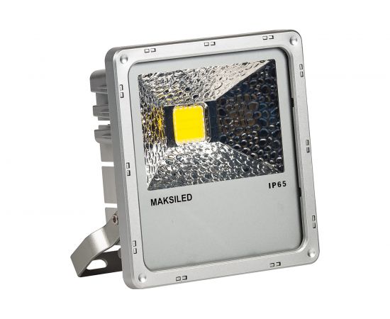 Светодиодный прожектор MAKSILED 20Вт, 1500лм, IP65, 4500К, серебристый, 201х166х77мм ML-FL-FIN-20W SILVER CORP 