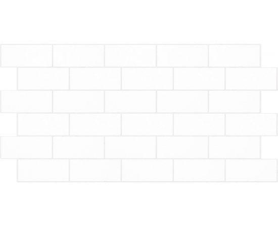 Набор декоративных панелей ПВХ Пластмаркет (Кабанчики; плитка; 485x960 мм; белая; 4 шт) 4680169020635 