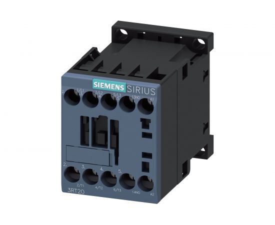 Контактор Siemens 3 полюса AC-3, 3КВТ/400В, Блок-Контакт 1НО 3RT20151AP01 