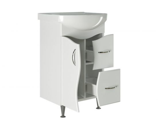 Тумба для ванной комнаты Mixline КЛАССИК-52 под умывальник Альфана-52 ПВХ 525508 – изображение 2