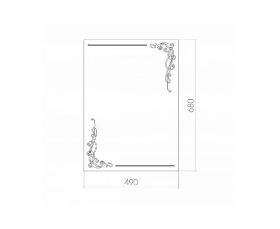 Зеркало Mixline Винтаж 490x680 мм., с полкой 525008 – изображение 2