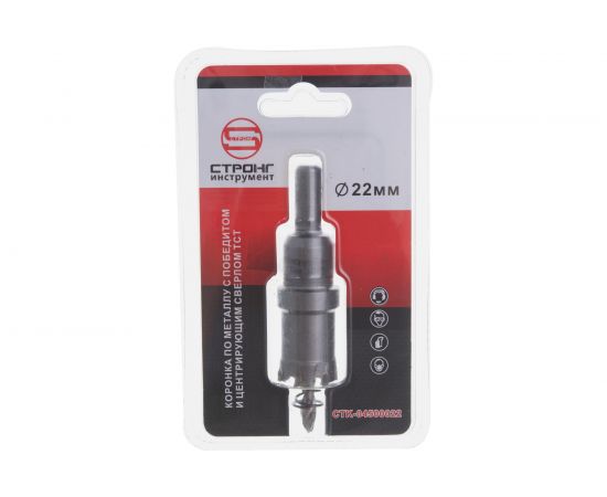 Коронка твердосплавная с победитом по металлу 22 мм Strong СTК-04500022 – изображение 2
