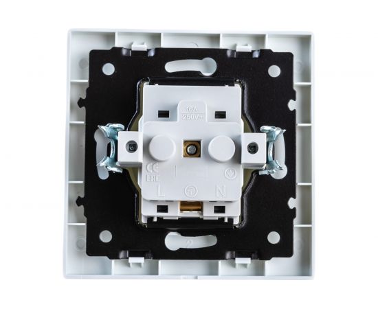 Розетка ECON Камелия 2П+З 16А 250В белая K004 – изображение 2