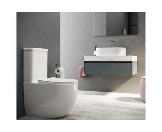 Напольная пристенная чаша унитаза Ceramica Nova MIA Rimless CN1801-B – изображение 2