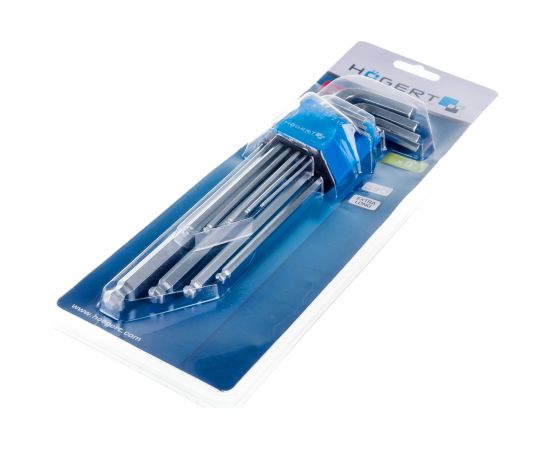 Набор шестигранных Г-образных ключей HOEGERT TECHNIK экстрадлинные HT1W826 – изображение 2