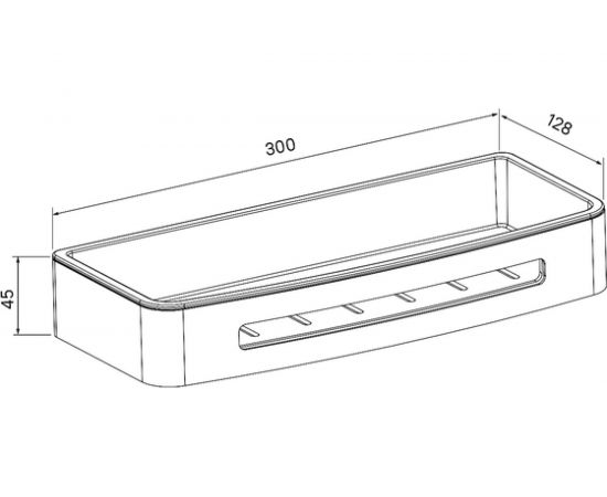 Полка IDDIS нержавеющая сталь, полированная SHE10SPi44 – изображение 3