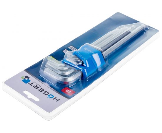 Набор шестигранных Г-образных ключей HOEGERT TECHNIK экстрадлинные HT1W826 – изображение 3