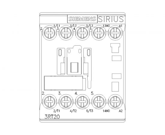 Контактор Siemens 3 полюса AC-3, 3КВТ/400В, Блок-Контакт 1НО 3RT20151AP01 – изображение 3