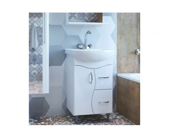 Тумба для ванной комнаты Mixline КЛАССИК-52 под умывальник Альфана-52 ПВХ 525508 – изображение 4