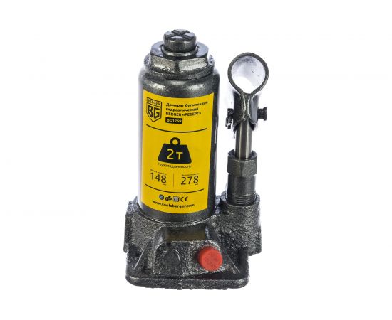 Бутылочный гидравлический домкрат Berger BG 2т. РЕБЕРГ BG1269 – изображение 5