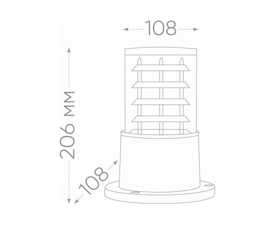 Садово-парковый светильник FERON DH0800, столб, E27 230V, черный 41915 – изображение 5