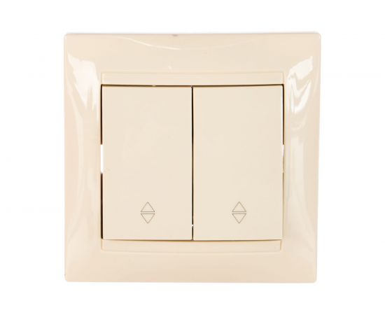 Проходной выключатель TDM Лама слоновая кость двухклавишный SQ1815-0107 