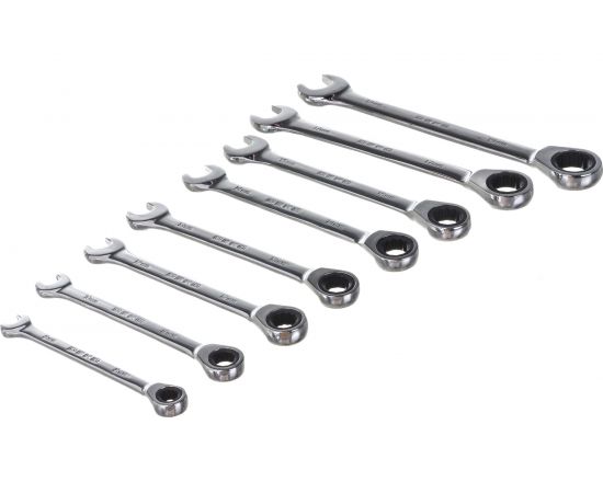 Набор комбинированных трещоточных ключей DEKO RW01 8-19 мм, 8 предметов 065-0549 