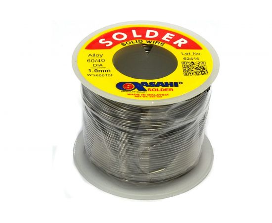 Припой (1 мм, 0.25 кг, Sn60/Pb40, без флюса) ASAHI 00-00000082 