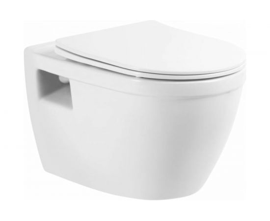 Подвесной унитаз BelBagno LOTO безободковый с сиденьем Soft Close BB070CHR/SC 