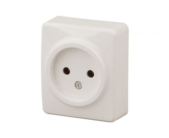 Розетка ЭРА 11-2201-02 2P, 16A-250В, IP20, ОУ, Эксперт, слоновая кость Б0031552 