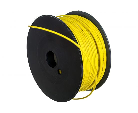 Провод ПГВА REXANT 1х0.50 кв.мм, желтый, бухта 100 м 01-6512 
