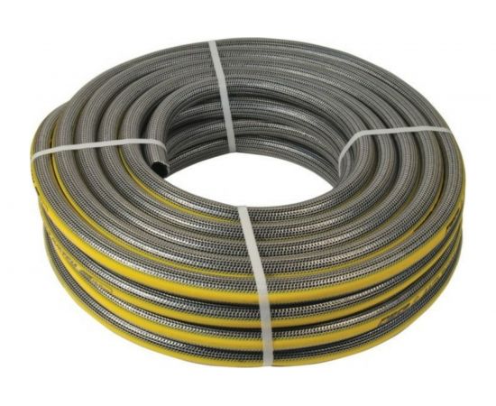 Поливочный неперекручивающийся шланг USP черный/желтый, 3/4"x25 м 77285-16 