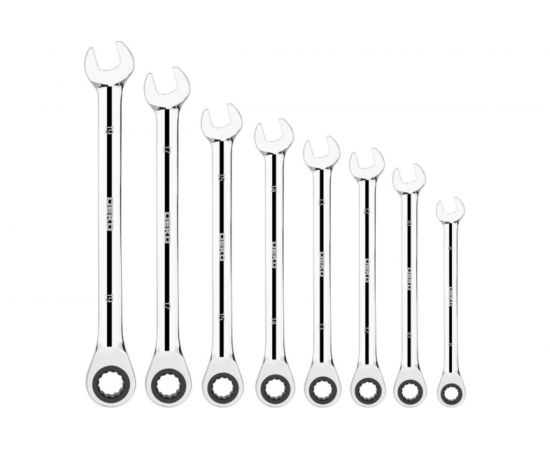 Набор комбинированных трещоточных ключей DEKO RW01 8-19 мм, 8 предметов 065-0549 – изображение 12