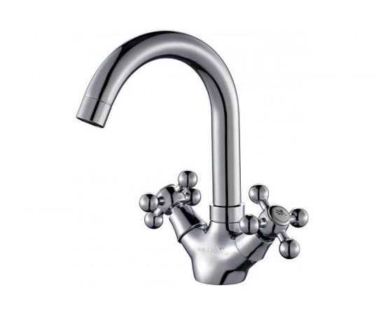 Смеситель для умывальника Zollen Essen поворотный высокий излив, 2 шпильки ES52420522 443409 – изображение 2