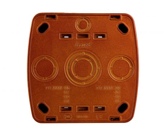 Двойной выключатель Lezard DEMET с подсветкой махагон 711-0500-112 – изображение 2