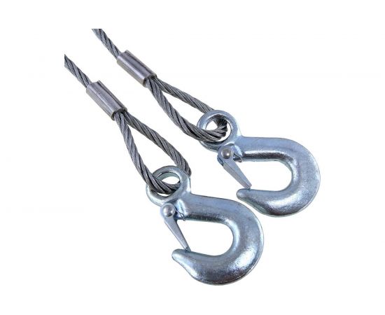 Буксировочный трос АвтоDело стальной 2 крюка 3.5 т 8 мм/5 м пласт. оплетка 44135 10742 – изображение 2