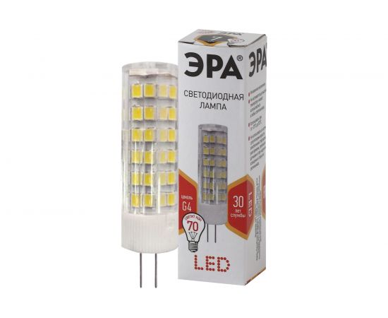 Светодиодная лампа ЭРА LED smd JC-7w-220V-corn, ceramics-827-G4 Б0027859 – изображение 2