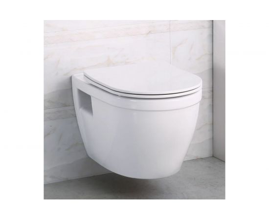 Подвесной унитаз BelBagno LOTO безободковый с сиденьем Soft Close BB070CHR/SC – изображение 2