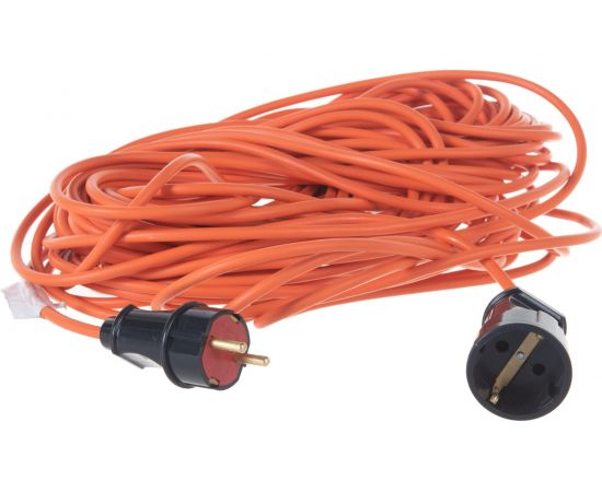 Силовой удлинитель без катушки УС1-Е-30 У-161, ПВС 3x1.5, 30м, 16А, 1 розетка с з/к LUX 16530 4606400419167 – изображение 3