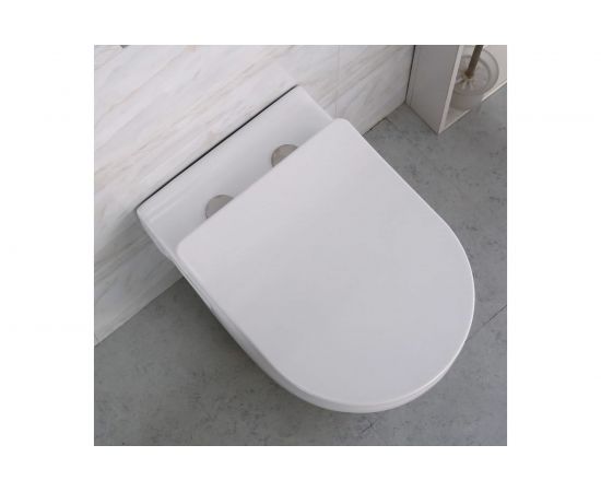 Подвесной унитаз BelBagno LOTO безободковый с сиденьем Soft Close BB070CHR/SC – изображение 3