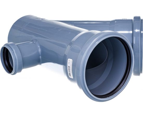 Канализационная одноплоскостная крестовина 110/110/50, 45 градусов, серый 19203 – изображение 3