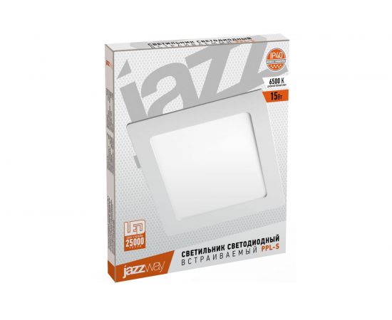 Встраиваемый светильник Jazzway PPL-S 15w 6500K IP40 WH 190мм квадратный 5008403A – изображение 3