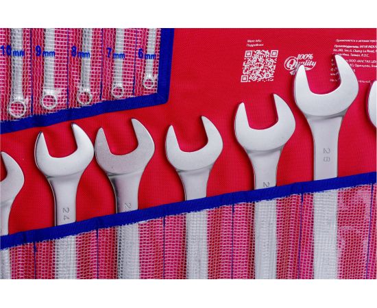 Набор комбинированных ключей 6-32мм, 26шт МАСТАК 0211-26P – изображение 4